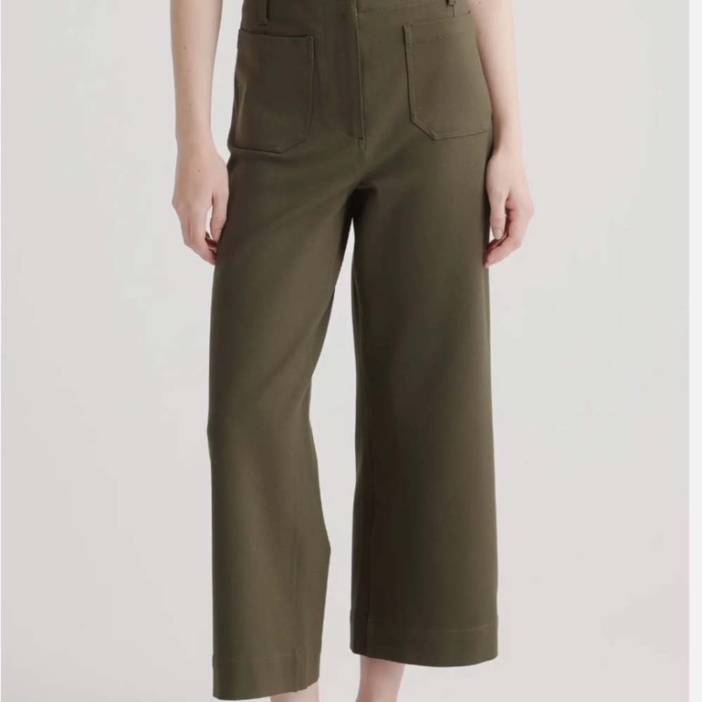 Quince Khaki Wide-Leg Women's Pants